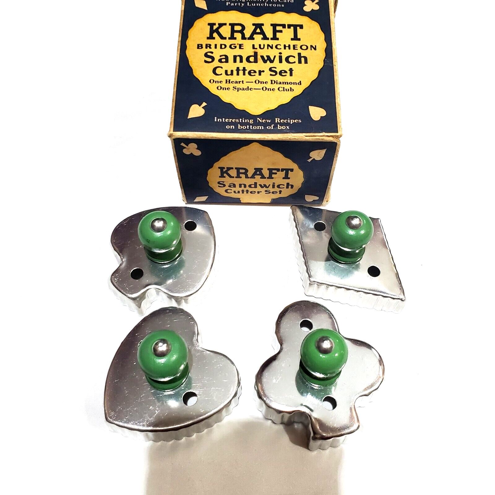 Kraft Bridge Luncheon Sandwich Cutter Set 4 Piece KITCHEN COLLECTIBLES