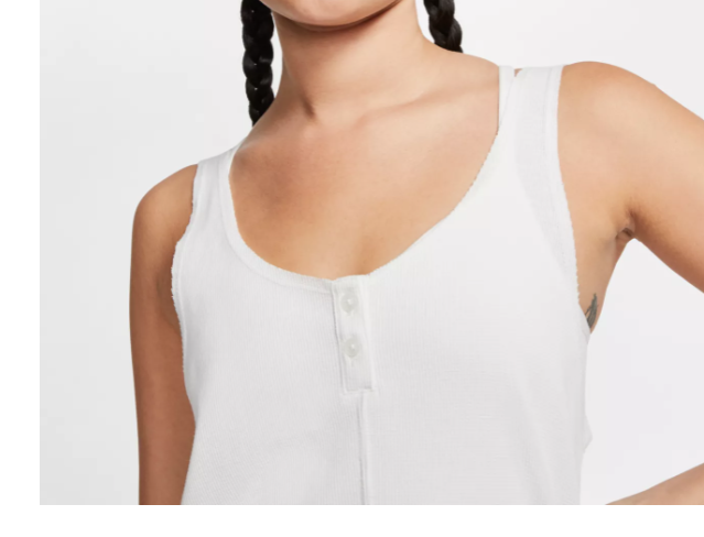 nike women's yoga luxe henley tank