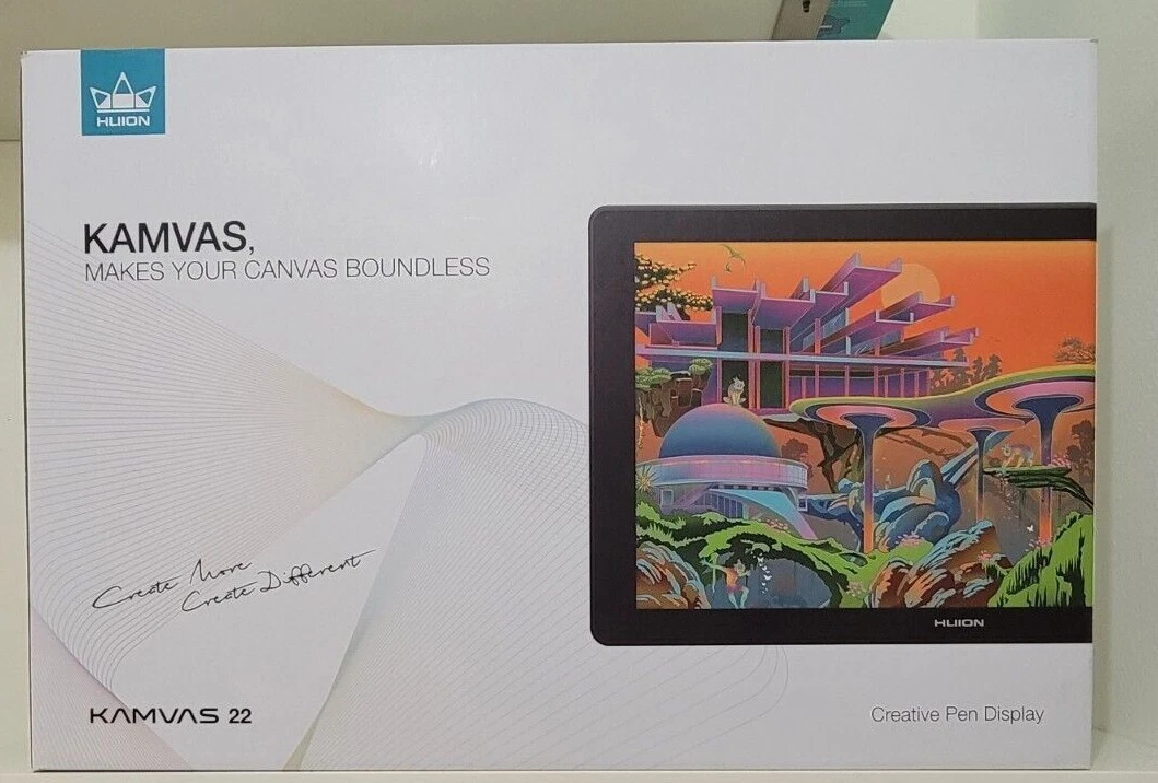 HUION KAMVAS 22 Graphics Drawing Tablet Screen 120% Battery-Free
