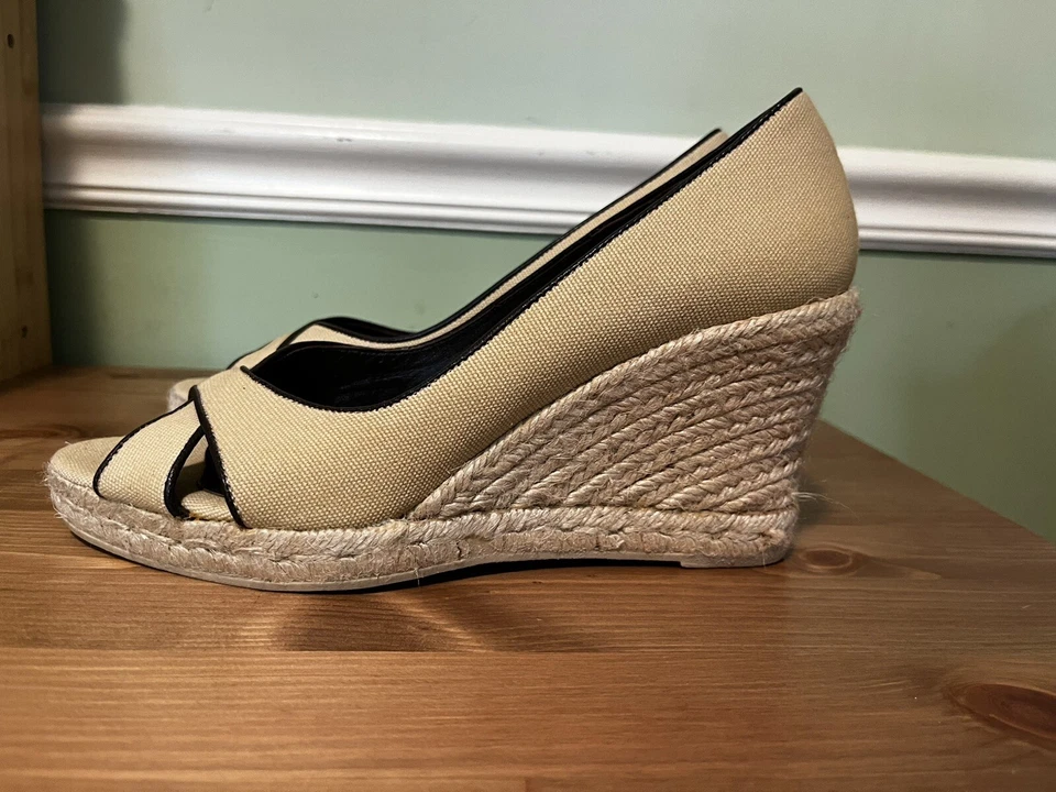 Boden Alpargata de Lona Tostada Cuña con Borde Marrón, Para Mujer Talla 40 (EU)/9 (US) Foto 4 de 4