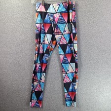 Geometric Activewear Jegging Yoga Pants Womens Medium Multicolored Hidden Pocket