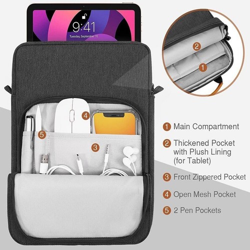 Sleeve Bag Handle Carrying Case with Shoulder Strap For Surface Pro Go Book US - Picture 5 of 15