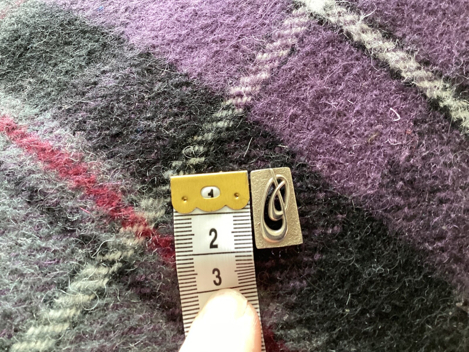 Small Silver pendant rectangular - image 1