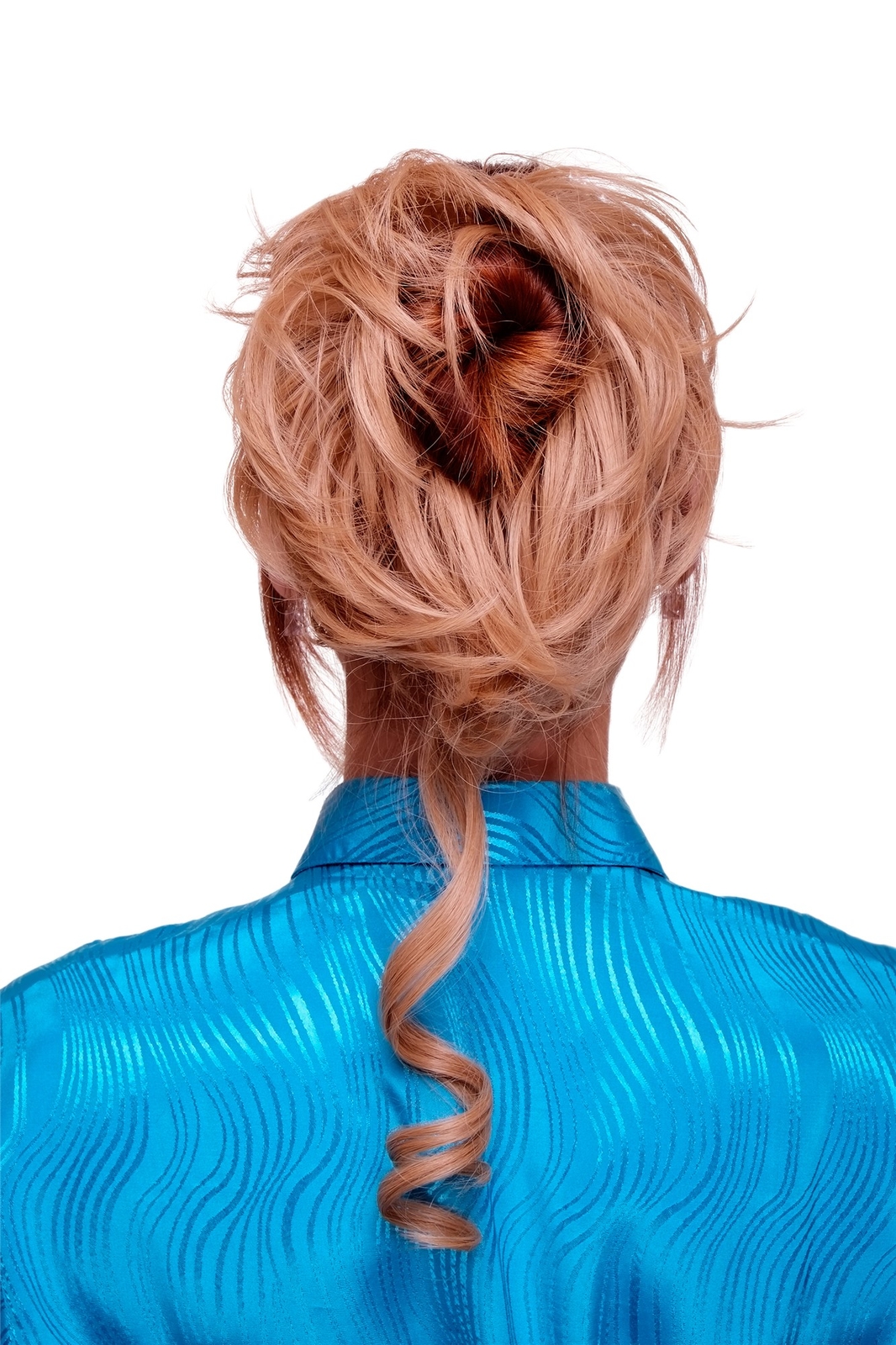 Voluminous Dark Blonde Curly Hair Piece with Scrunchy Rose Comb YZF-3072HT-18  