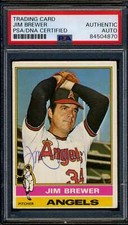 Jim Brewer PSA DNA Signed 1976 Topps Autograph