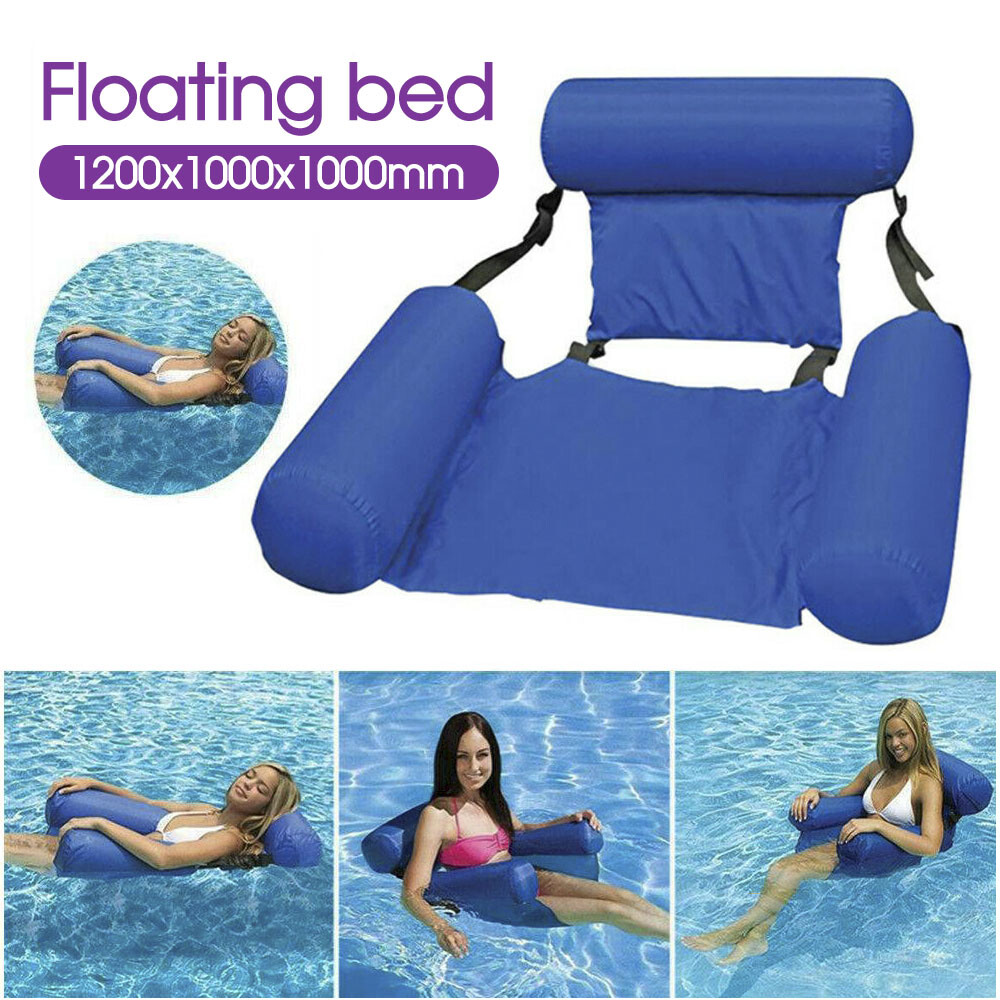 Water Hammock Inflatable Float Pool Lounge Bed Swimming Chair