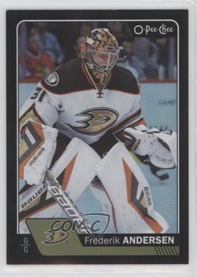 2016-17 O-Pee-Chee Black Rainbow Foil 18/100 Frederik Andersen #61 01qm