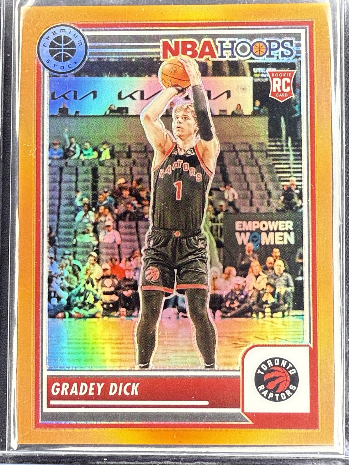 2023-24 Panini Nba Hoops Premium Stock - Gradey Dick #251 Orange Prizm /299 (RC)
