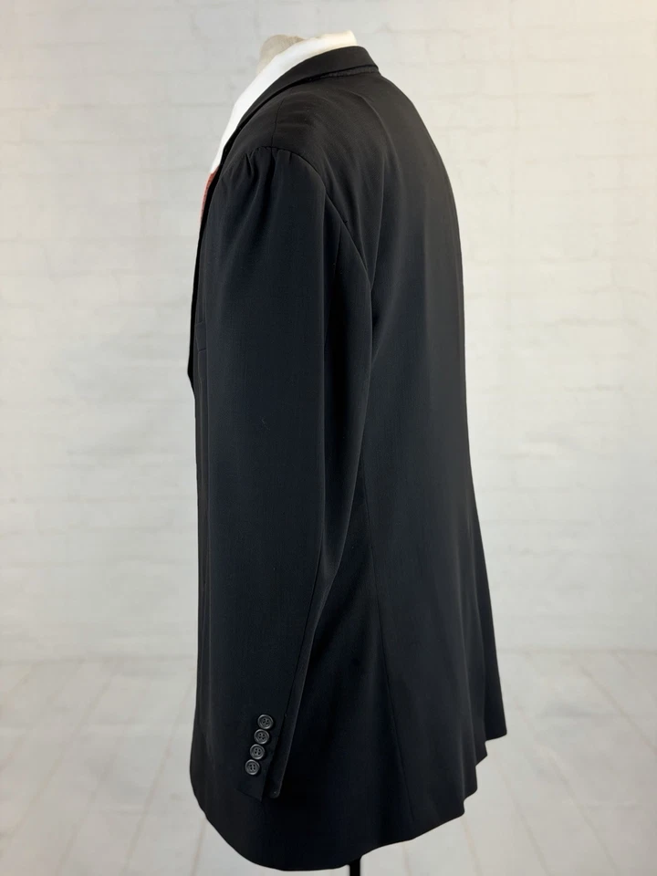 Blazer Burberry EE. UU. Para Hombre Negro 100% Lana Tres Botones 46R $2,395 Foto 3 de 4