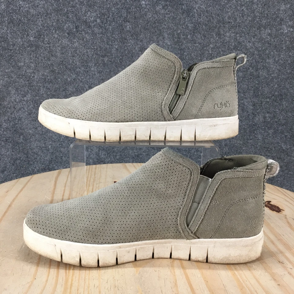 Ryka Shoes Womens 8.5 M Hensley Sneakers Green Leather Casual Comfort Mid-Top - Image 2 of 4