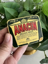 Vintage ANACIN Analgesic Tablets  - Collectible Medicine Tin