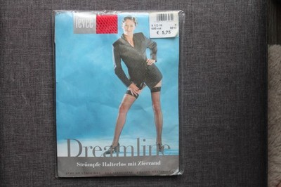 Levee Dreamline Strümpfe halterlos Gr. 9,5 - 10 Rot Netzstrümpfe Neu OVP