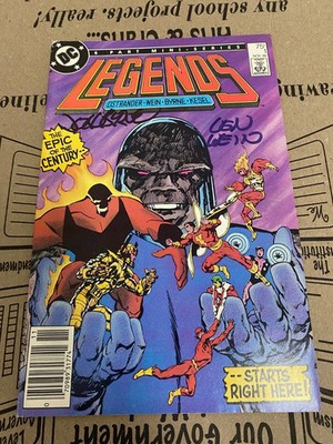 Legends #1: SIGNED BY JOHN BYRNE & LEN WEIN VF-key issue 1st Amanda Waller
