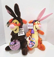 The Disney Store 15" Chocolate Easter Bunny Tigger  14" Easter Bunny Tigger Lot