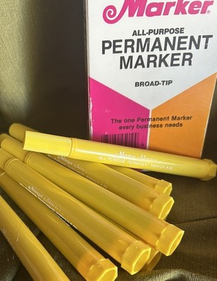 Vintage Magic Marker Pen Wide Tip Markers Box Of 8