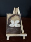 ACEO Original Painting Oil Pastel Eggs in Basket  — photo 2