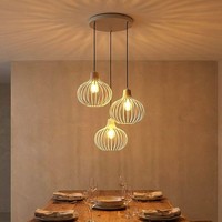 Pendelleuchte HäNgeleuchte Deckenleuchte Metall Cremefarben Dimmbar H 120 Cm