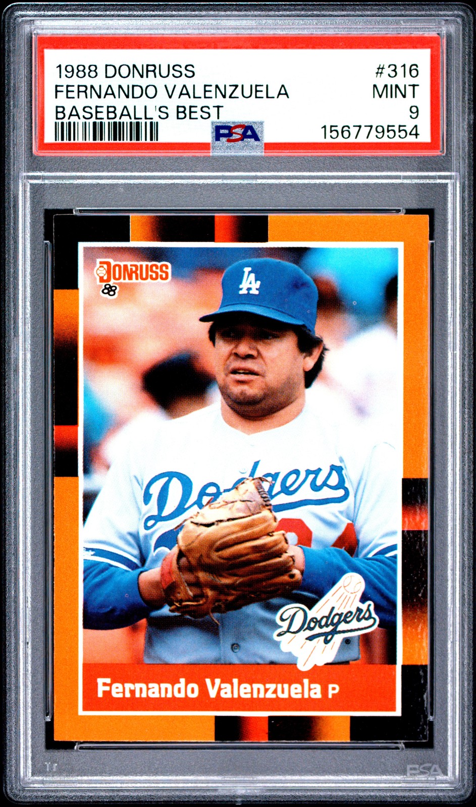 1988 DONRUSS BASEBALL'S BEST #316 FERNANDO VALENZUELA PSA 9