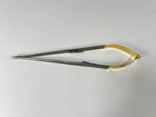 Jarit Jacobson Stardust Needle Holder, Flat Handle, w/Catch, Straight, 8-1/2"