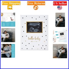 Hello Baby First 5 Memory Book, Gender-Neutral, Black  Gold Polka Dot
