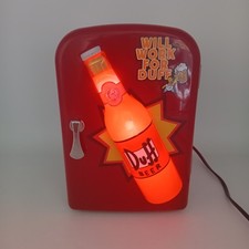 The Simpsons Duff Beer Mini Fridge Wesco HH-809 Vintage 2002 Working