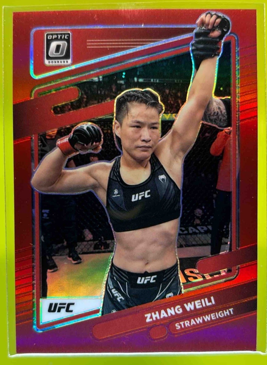 2022 Panini Donruss Optic UFC Zhang Weili Red Prizm /199 #100