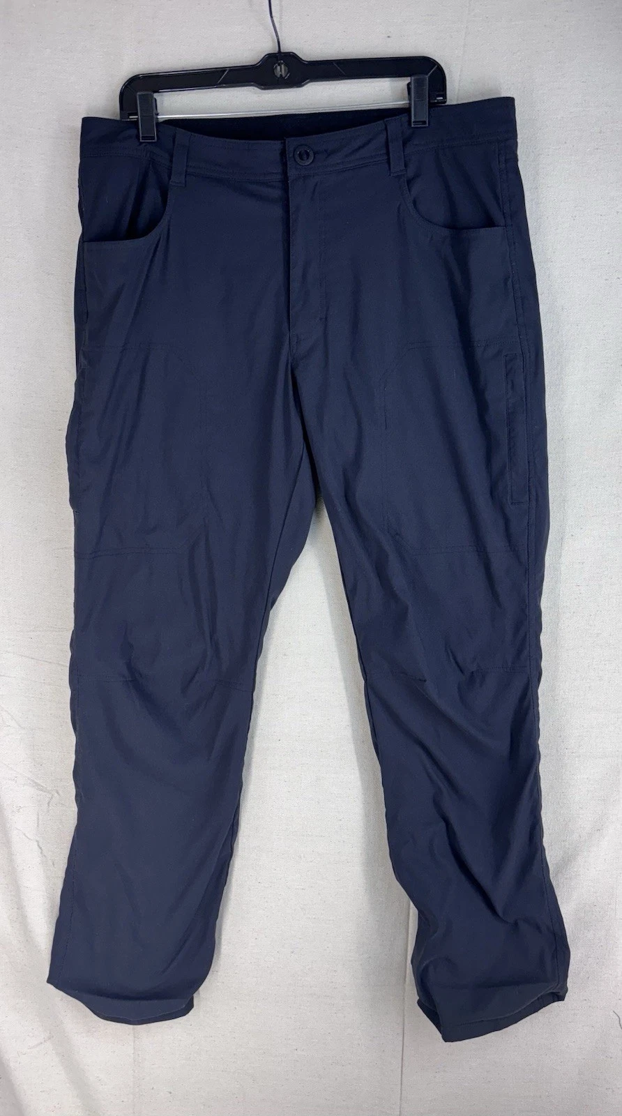 Orvis Pants Fleece Lined Stretch Nylon Black Softshell Size 36x32 Hiking Winter
