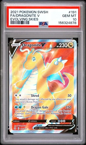 PSA 10 Dragonite V 191/203 - 2021 Ultra Rare Evolving Skies IR