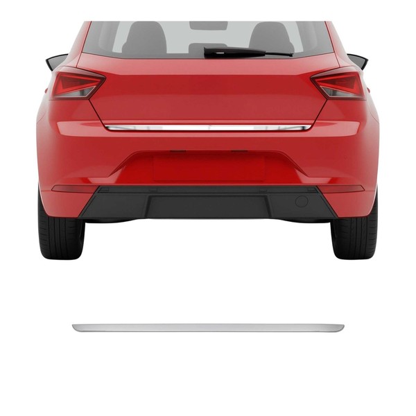 Kofferraumleiste Heckklappe Leiste FüR Seat Ibiza 2017-2021 Edelstahl Chrom-image