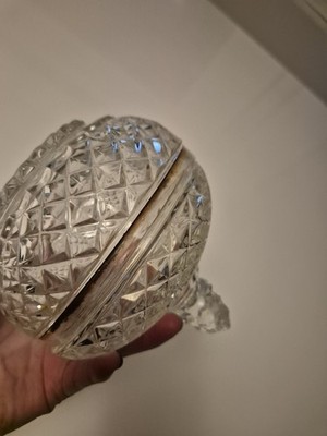 Glas-Schale mit Deckel, Cundy Box, Bonbonière/Servierschale/Dekoschale