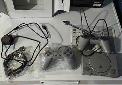 Sony PlayStation Classic Gray Console (SCPH-1000R) Complete In Box 2 Controllers