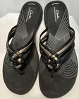 Clarks Cloud Steppers Flip-Flop Style Sandals, Black Women’s Size 11 Cushion — photo 4