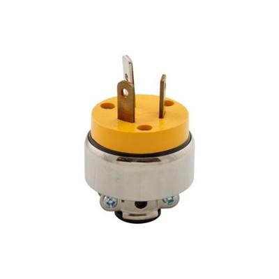 Eaton Wiring Devices 2836-BOX - Plug 20A 125/250V 3P3W Str Vinyl/Arm YL - 1EA