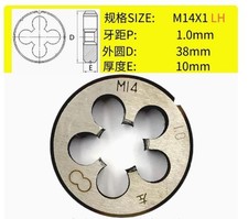 1pc Metric Left Hand Die M14 X 1mm Dies Threading Tools 14mm X 1.0mm pitch