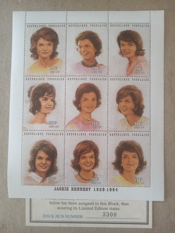 Togo 1997 Jackie Kennedy MNH 9 Stamps Sheet 