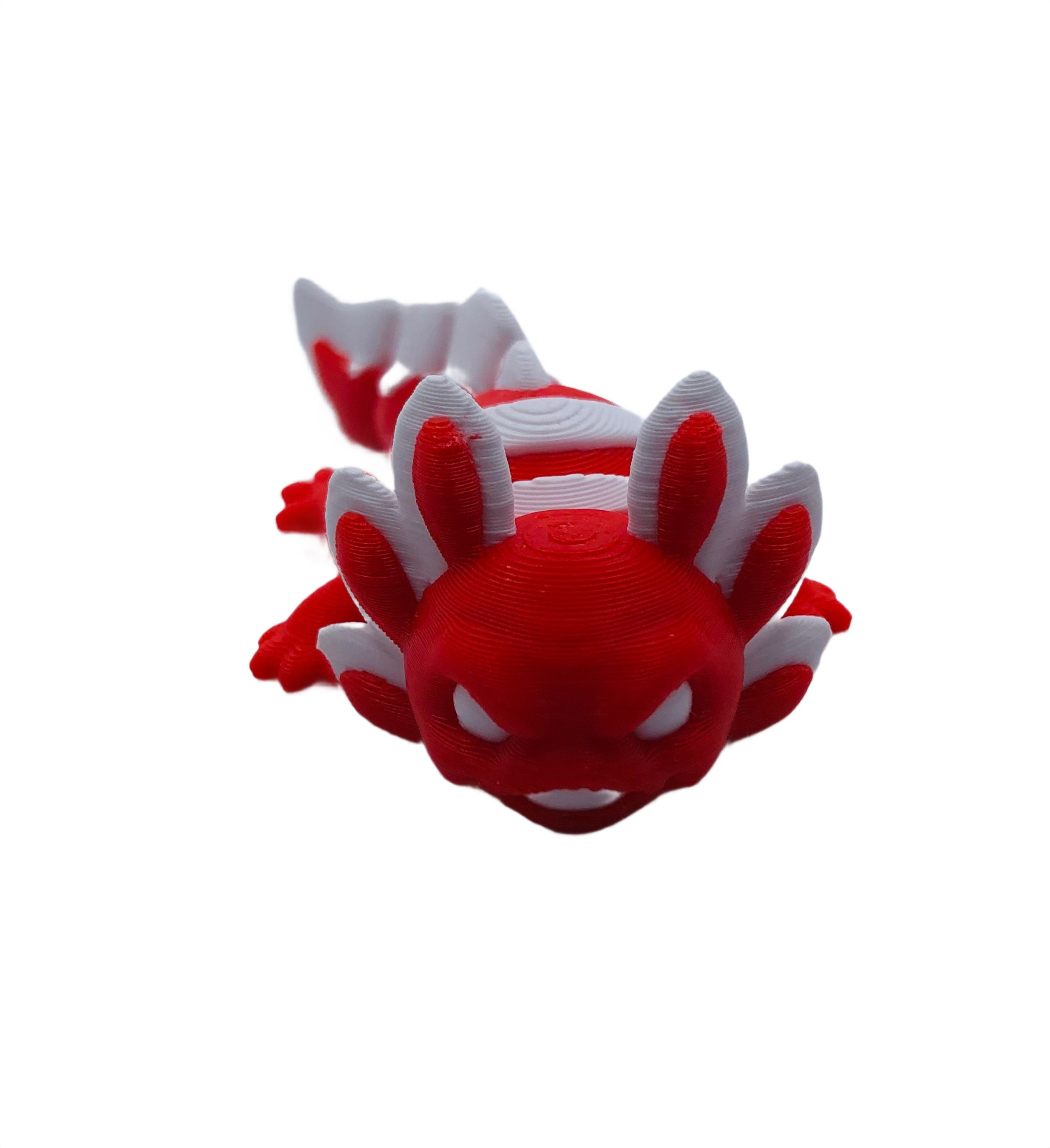 Set of 4 3D Printed Axolotl Pop Axo Cute Adorable Baby Mud Puppy White US Made