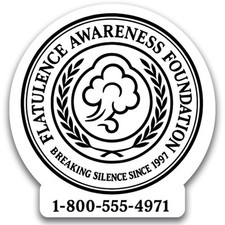 Magnet Me Up Flatulence Awareness Foundation-Gag Magnet Decal- 5", Made in USA