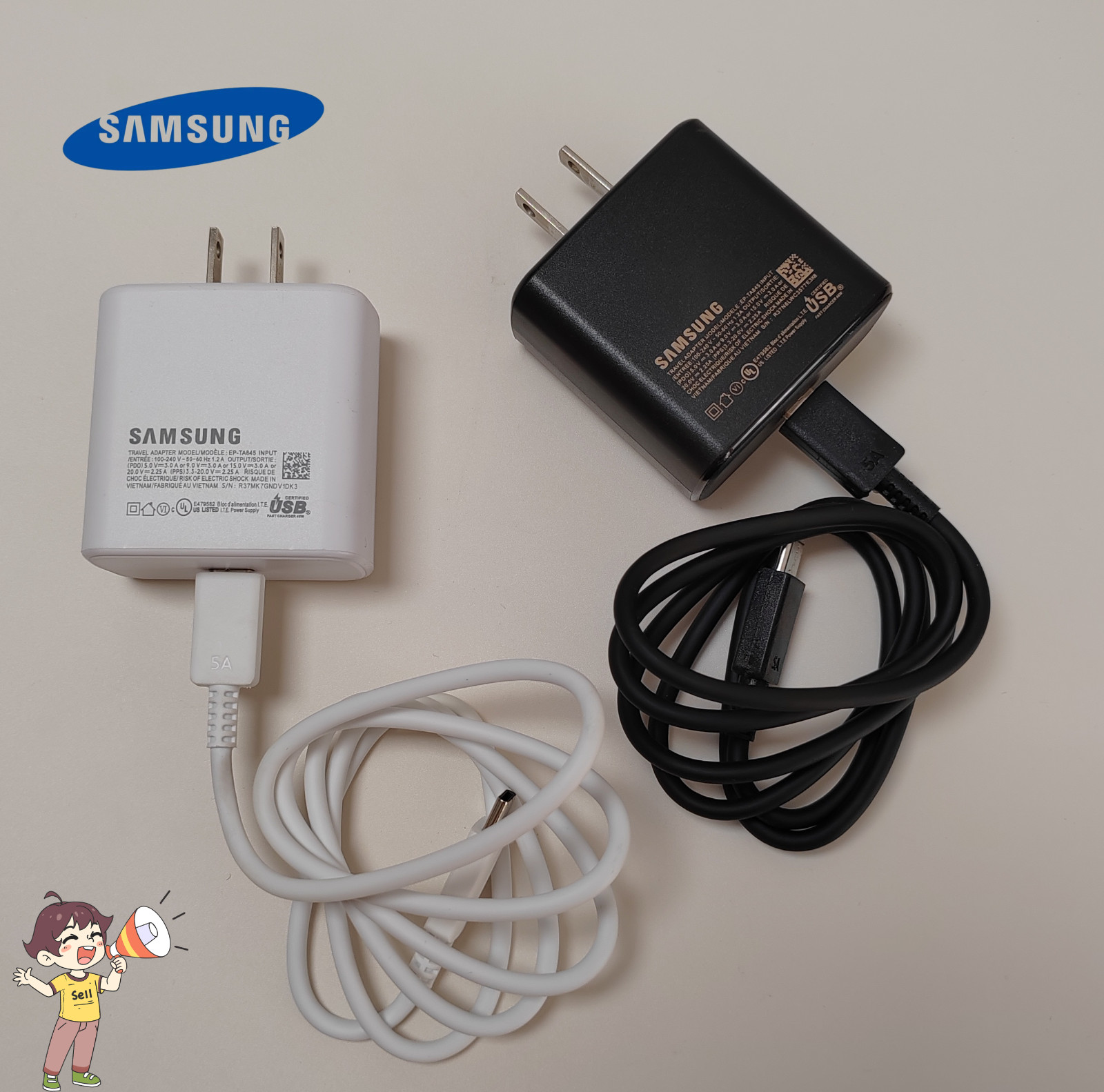 Original Samsung Galaxy 45 Watts USB-C Super Fast Charging Wall Charger + Cable