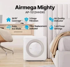 Coway Airmega AP-1512HH True HEPA Air Purifier with Air Quality Monitoring