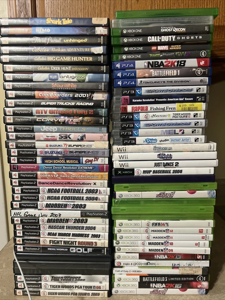 Huge Lot Of 72 Video Games For Ps2 Ps3 Ps4 Xbox Xbox 360 Xbox One & Wii Tested - Image 2 of 2