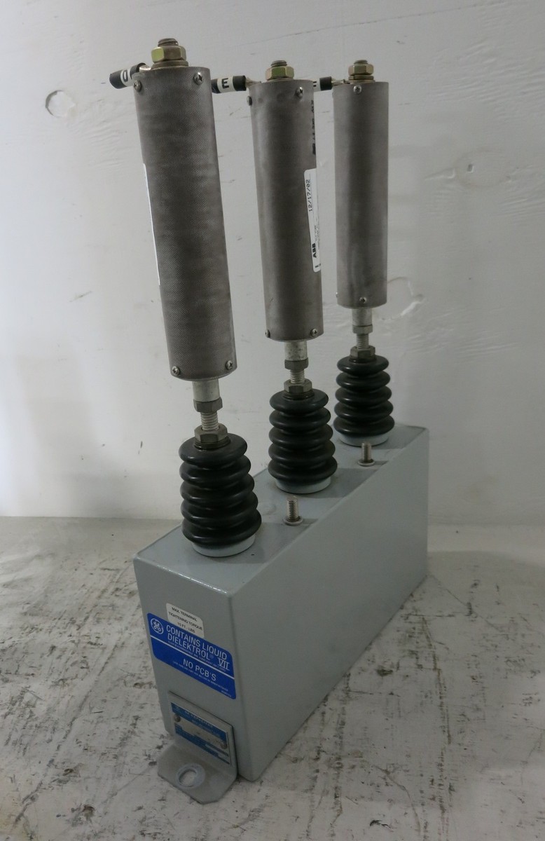 らん GE 51L302WS60 50 kVAR 4160V Dielektrol Capacitor w/ CLC