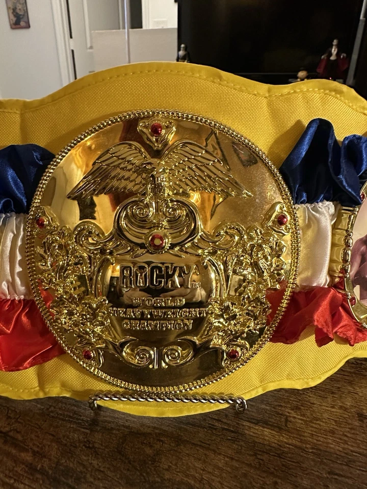 Cinturón de campeonato Jakks Pacific Stallone Rocky Balboa Apollo Creed 2006 raro Foto 2 de 4