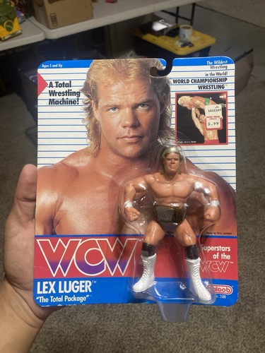 Galoob WCW Lex Luger Action Figure Superstars Boxe...