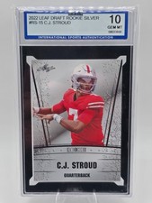 2022 Leaf Draft C.J. Stroud Rookie Silver ISA 10 GEM MINT RC #RS-15 Texans