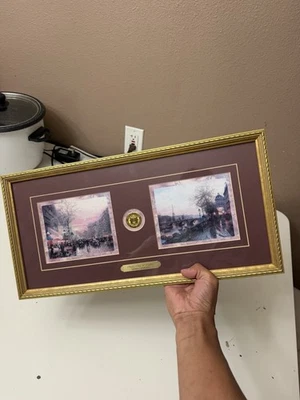 1995 Thomas Kinkade Paris City of Lights Framed Art 19.5 by 9.5 Inches - Image 1 of 4