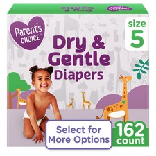 Parent's Choice Dry  Gentle Diapers Size 5, 162 Count Select for More Options 