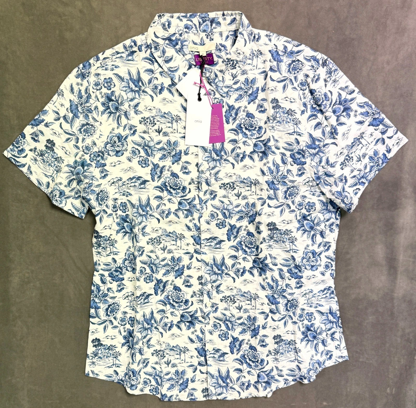NWT ONIA $245 JACK AIR LINEN SHIRT IN WHITE MULTI SZ M
Opens in a new window or tab