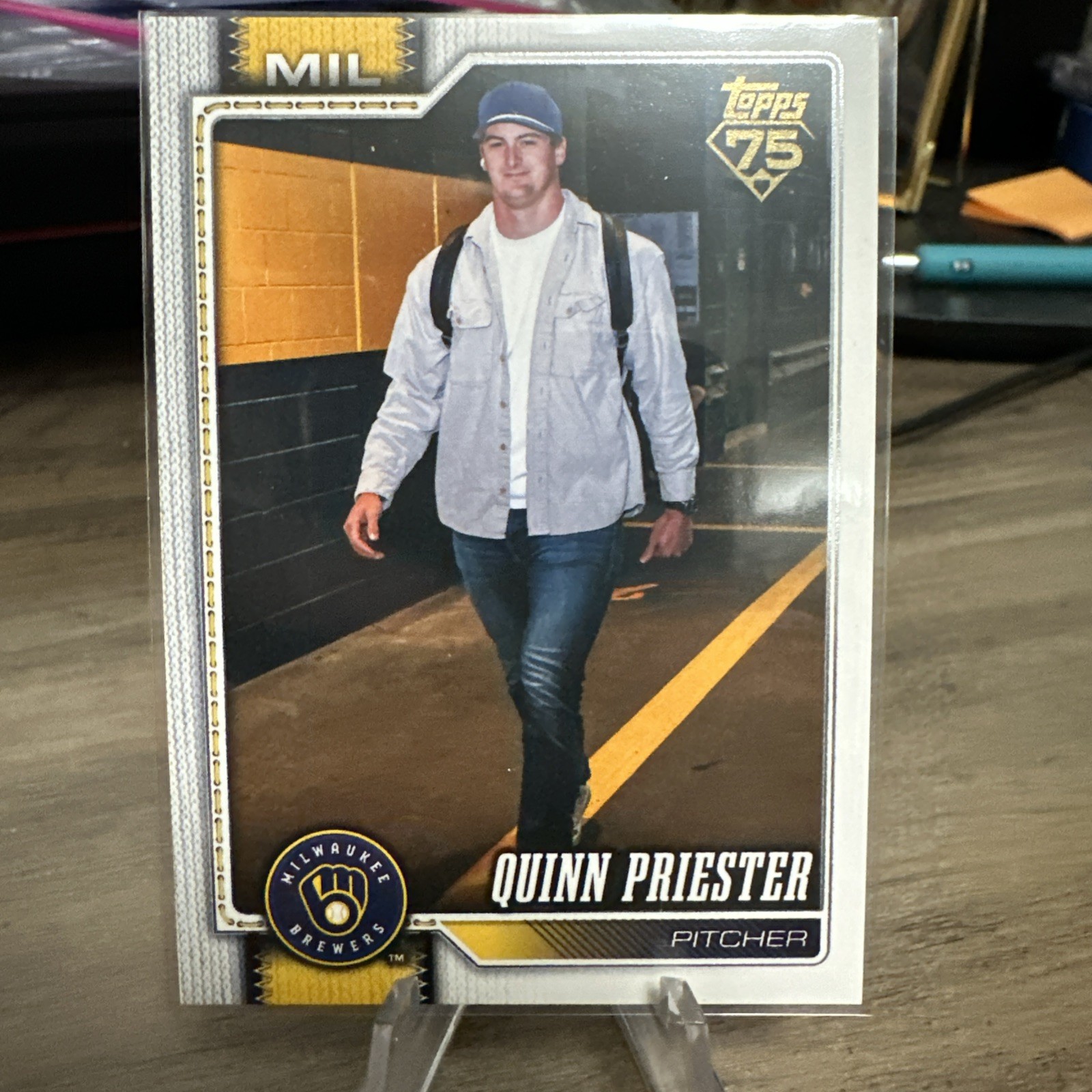 2026 Topps Series 1 Quinn Priester Golden Mirror SSP #186 Brewers