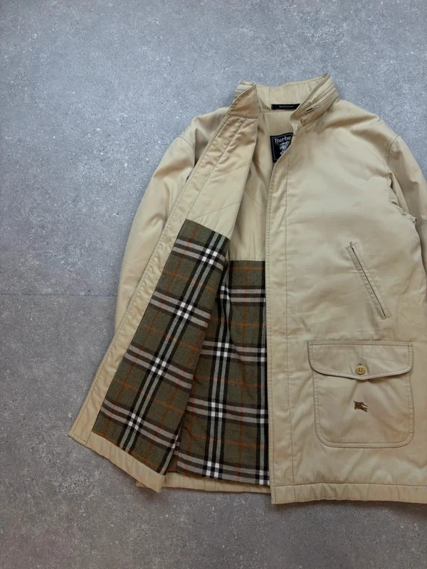 Chaqueta Burberry De Colección Abrigo Largo Invierno con Funda de Lana Años 90