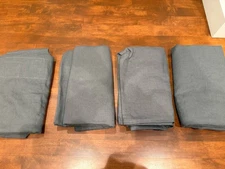 4 IKEA Aina 100% Linen Curtain Panels 57" x 98"  Gray Discontinued